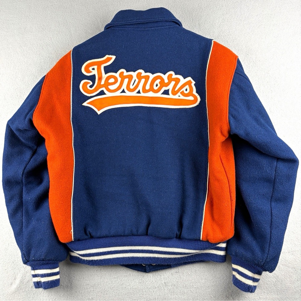 Vintage Ripon Jackets Terrors Varsity Letterman Jacket USA Made Size 44